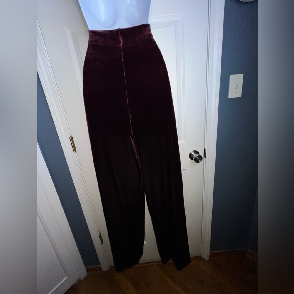 NWOT Gantos Women’s Small Purple Velour Flare Leg Dress Pant Pull On XS - Picture 10 of 14
